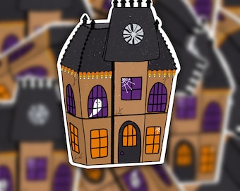 Haunted Gingerbread House Sticker | Halloween Sticker | Spooky Sticker | Spooky Season | Haunted House Sticker