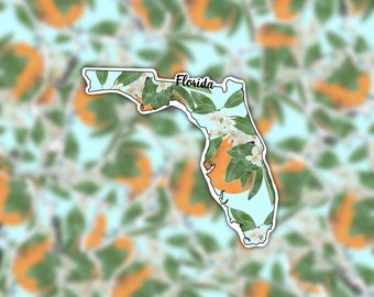Florida State Flower Sticker | Oranje Bloesem Sticker | Florida Sticker | De Sticker | van de Bloem van de staat Oranje Sticker | Bloemen Sticker