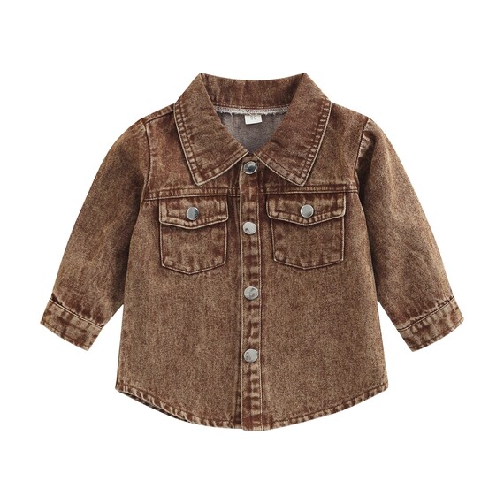 brown shirt toddler boy