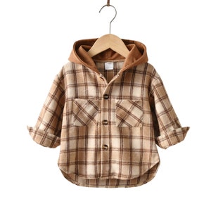 Toddler boys plaid jacket | hooded jacket boys | hooded plaid jacket boys