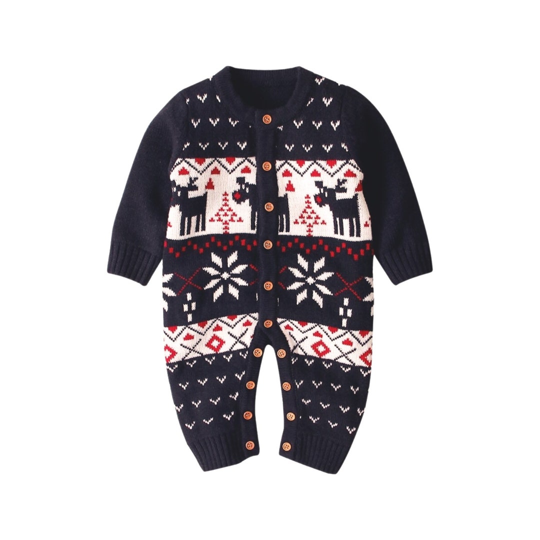 Boy Christmas Outfit Baby Christmas Outfit Knitted Etsy