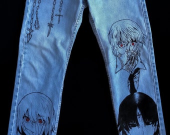 Anime Jeans Etsy anime jeans etsy