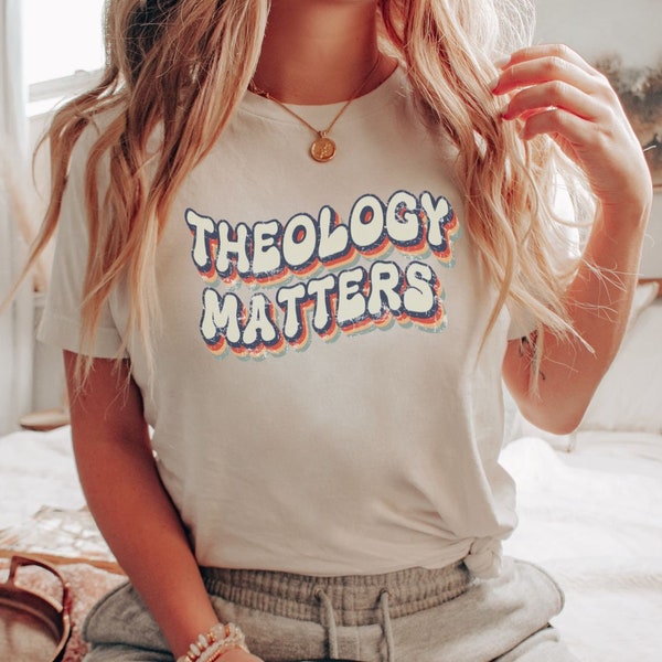 Theology Matters Short Sleeve Tee, Biblical Theology Shirt, Theology Student, Christian T-Shirt, Seminary Shirt, Theology Gift