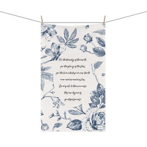 For The Beauty of The Earth Hymn Tea Towels, Religious Kitchen Decor, Religious Gifts, Inspirational Dish Towel, Christian Home Decor
