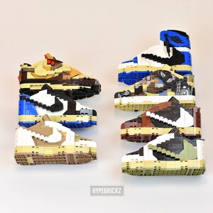 Kit de rompecabezas de construcción de zapatillas impresas en 3D / Regalos de Travis Scott / Regalos de zapatillas / Sneakerhead debe policía
