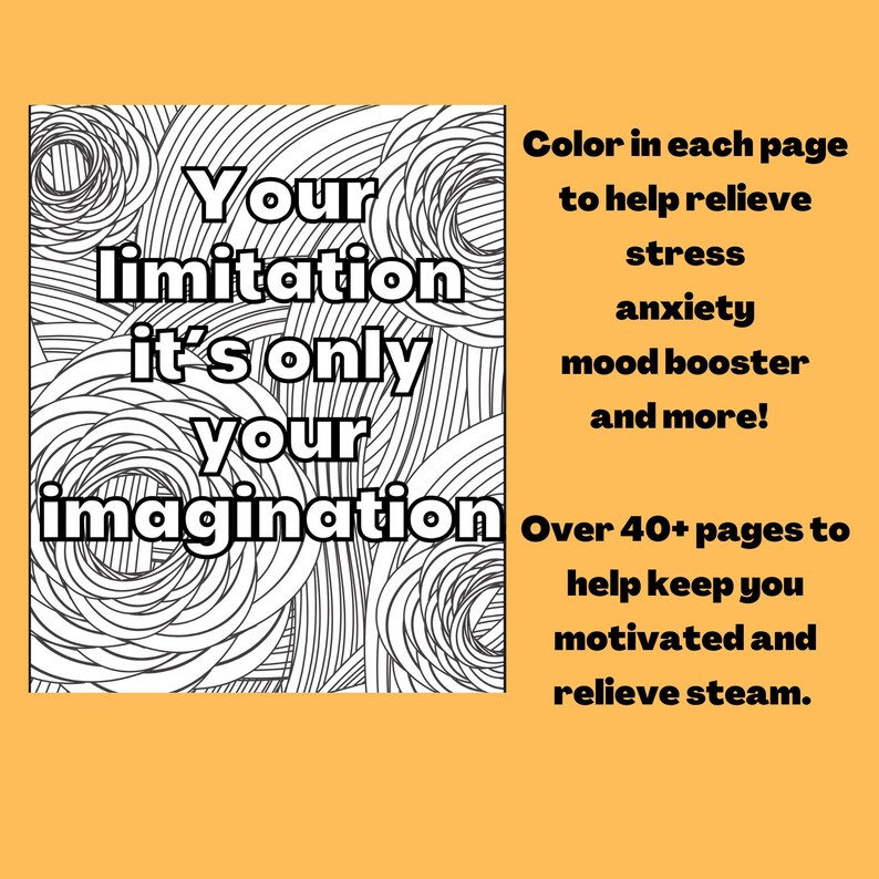 40+ Motivational Coloring Pages for Adults, Digital Coloring Book, Self ...