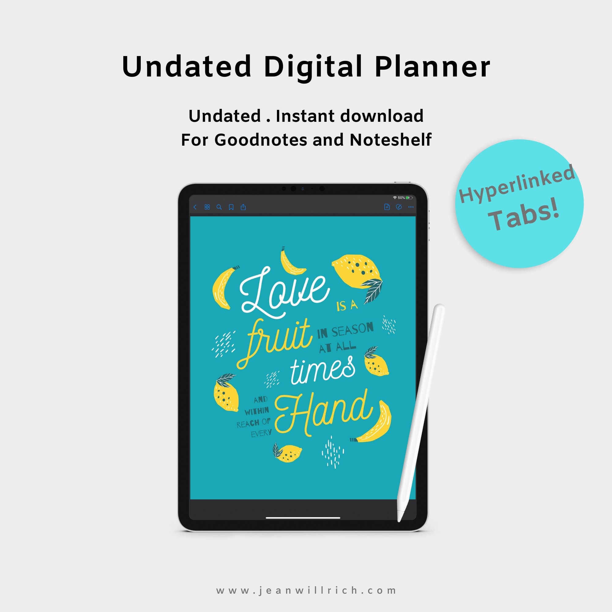 IPad Planner, Digital Planner, Goodnotes Planner, Notability Planner