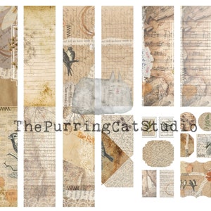 Vecchio collage di carta (per diari spazzatura e art journaling)