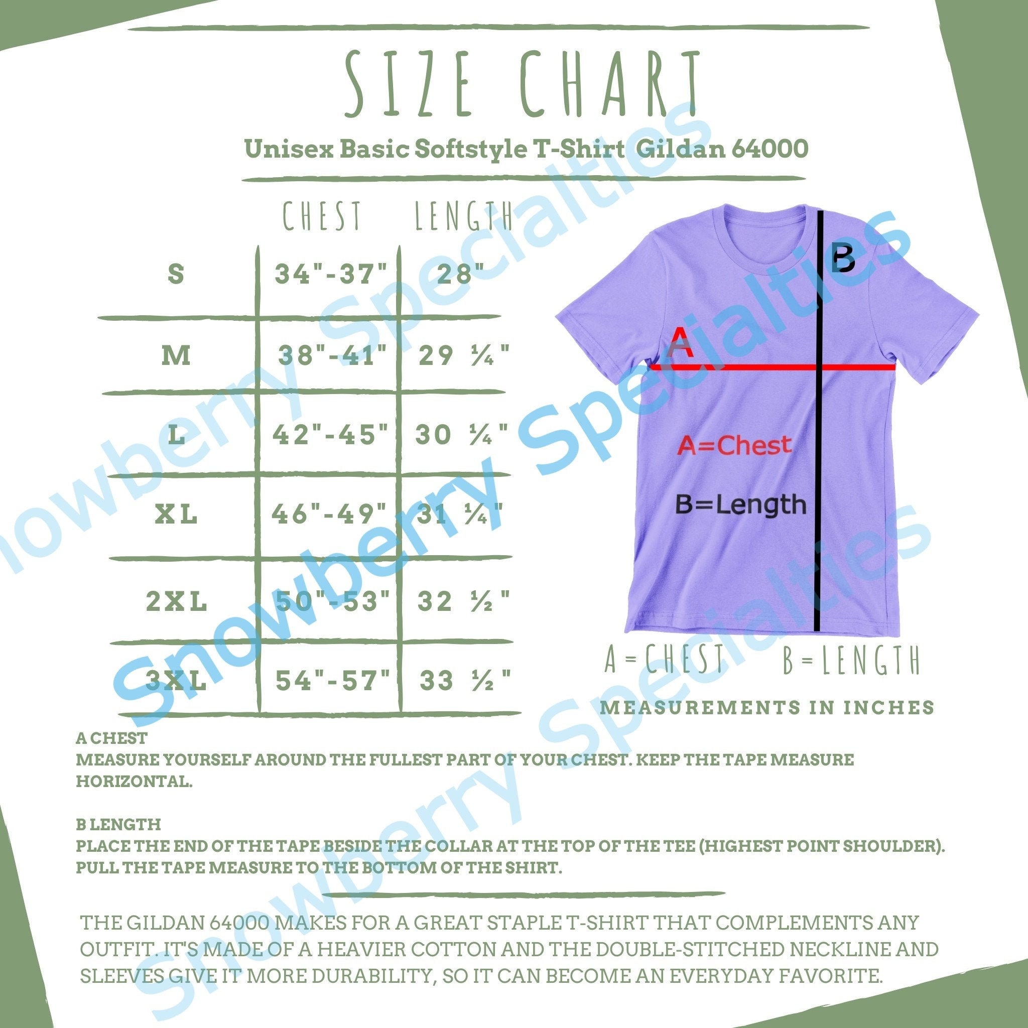 Sizing Chart, Tshirt Sizing Chart, Sizing Chart Gildan 6400, Gildan ...