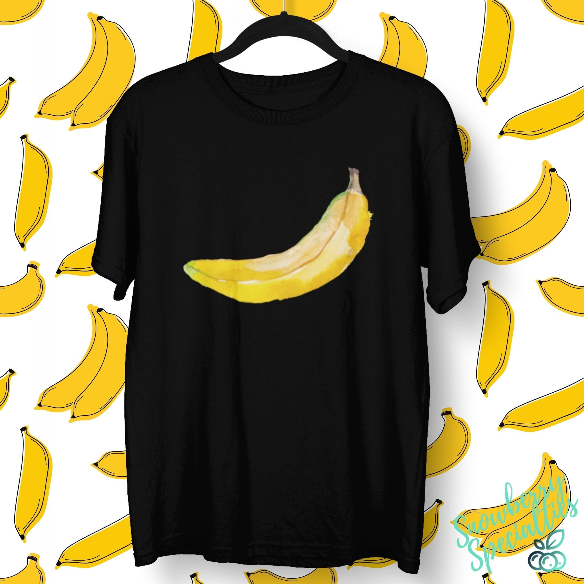 Banana Shirt Screen Print TShirt Graphic Tee Foodie Etsy