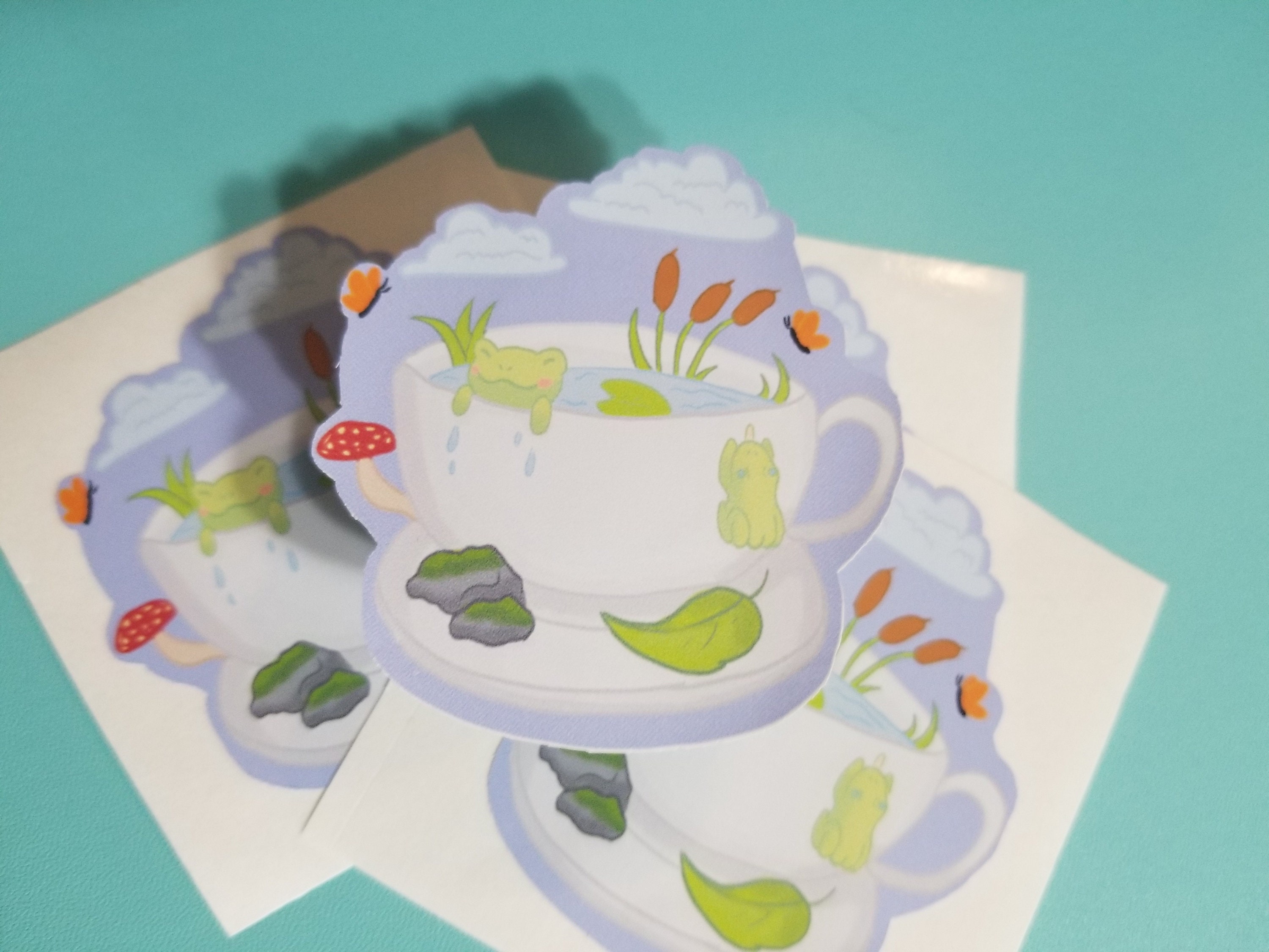 Frogs in a Teacup Etsy