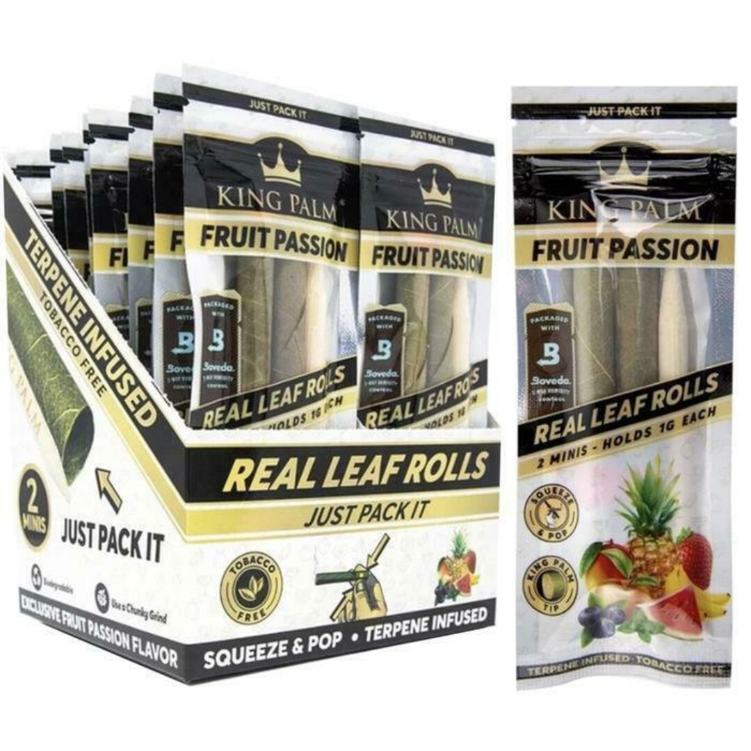 King Palm Fruit Passion Preroll Rolling Paper Cordia Leaf Wrap Mini