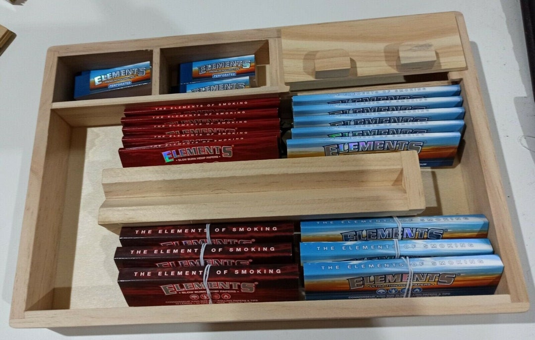 Elements Kingsize Wooden Tray Gift Set Wooden Rolling Tray Etsy