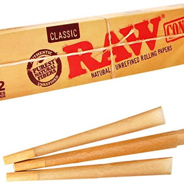 RAW Kingsize Pre Rolled Cones - 32 Cones Per Box - Kingsize - 1 & 1/4" or Organic