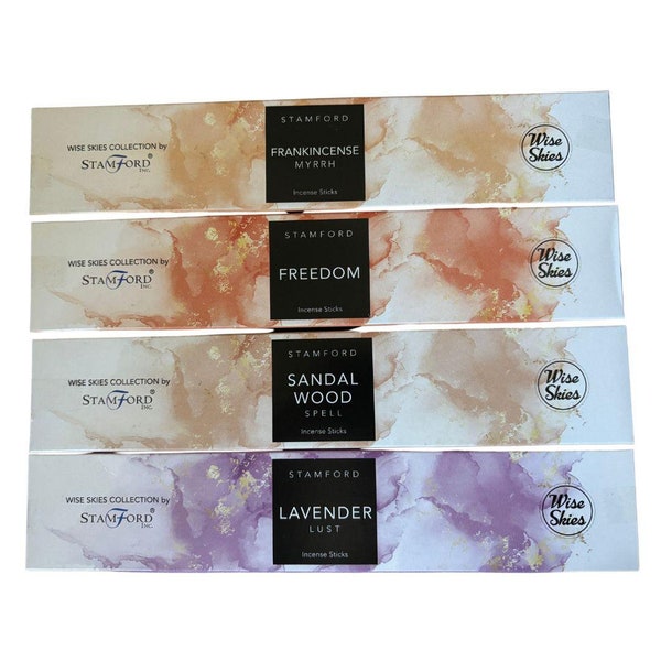 4 Pack Incense Sticks Assorted From Wise Skies