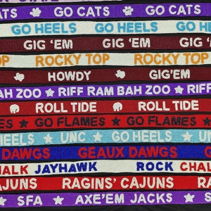 Beaded Purse Strap, Game Day Strap, Cross body Purse Strap, Name Strap, Go heels, Rock chalk, rocky top, Riff ram bah zoo