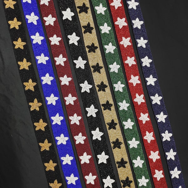 Beaded Purse Strap-Game Day Straps-Cross body Purse Strap-College purse strap-Stars straps