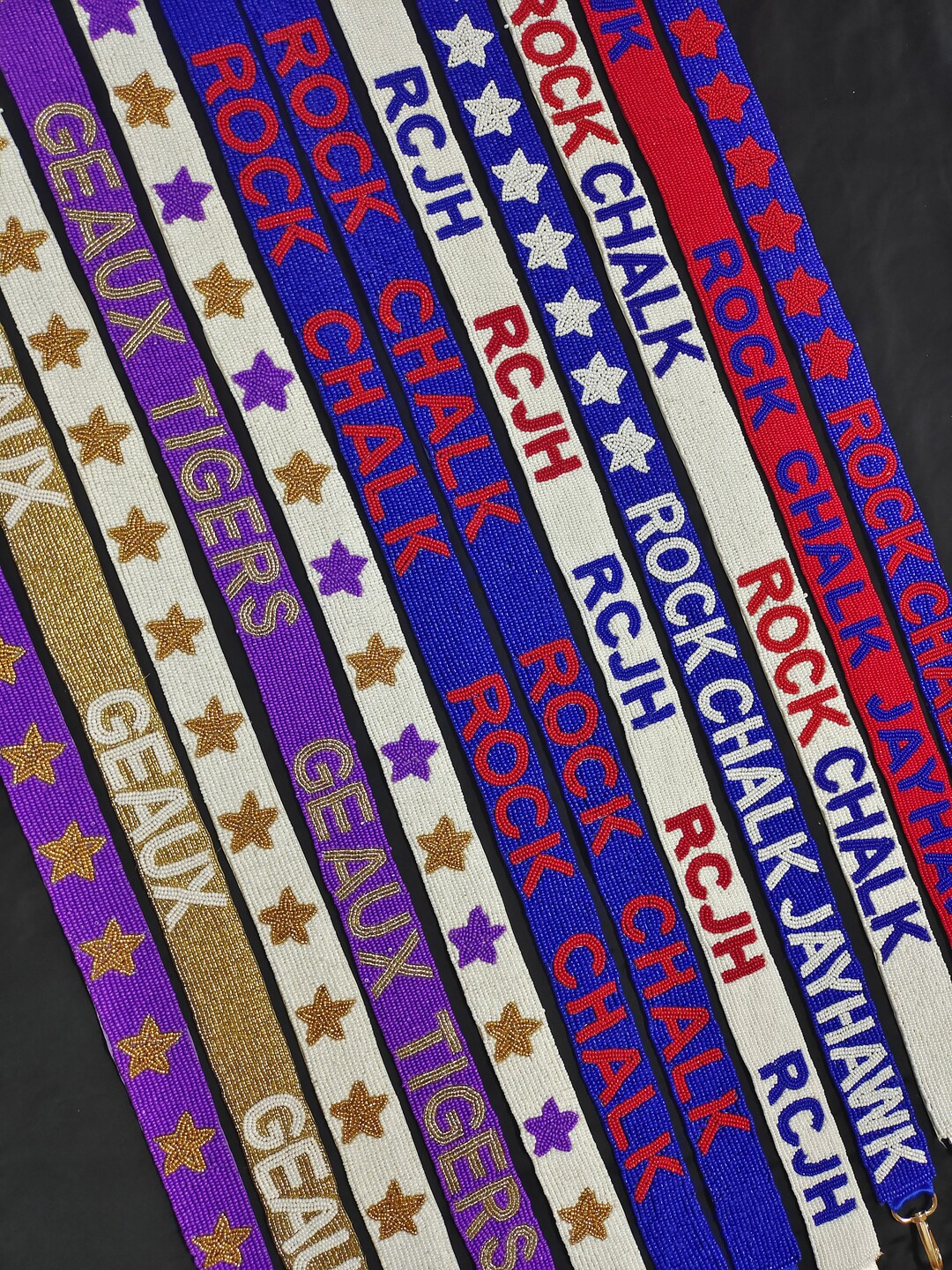 Beaded Purse Strap/game Day Purse Strap/cross Body Purse Strap/kansas