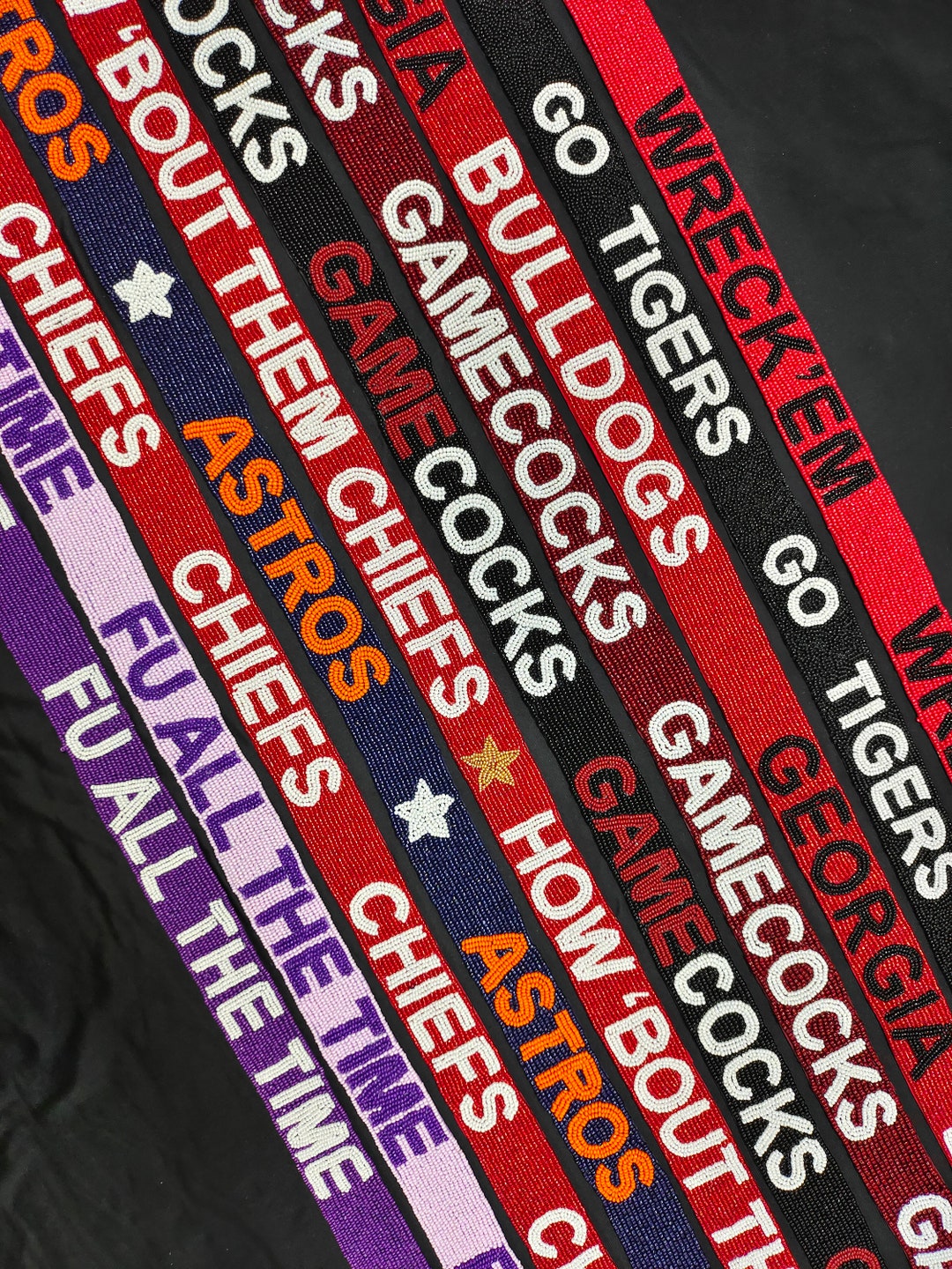 Beaded Purse Strap/ Game Day Beaded Beaded Strap/texas