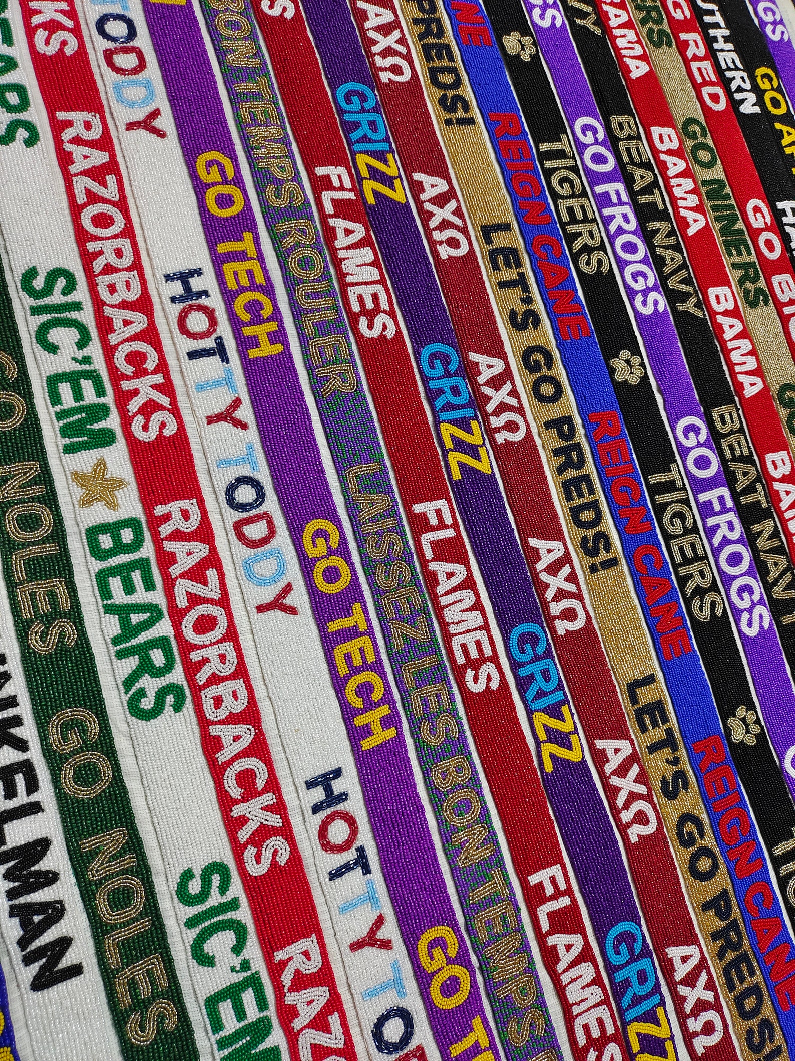 Beaded Purse Strap Game Day Strap Cross Body Purse Strap Etsy