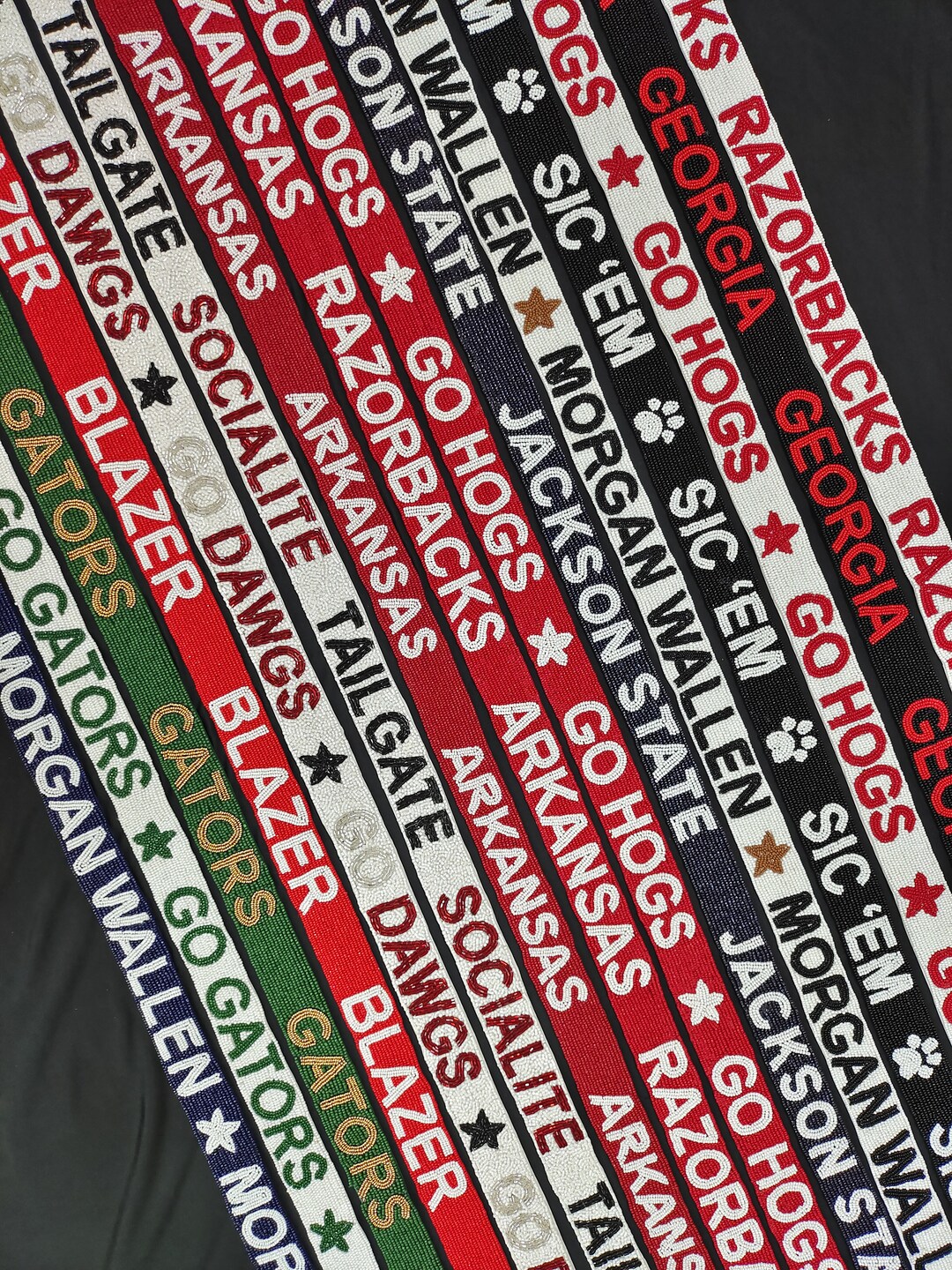 Beaded Purse Strap, Game Day Straps,arkansas Beaded Straps,