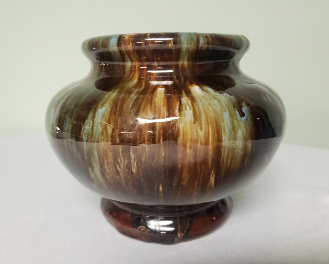 Brush McCoy Onyx drip glaze vase Etsy