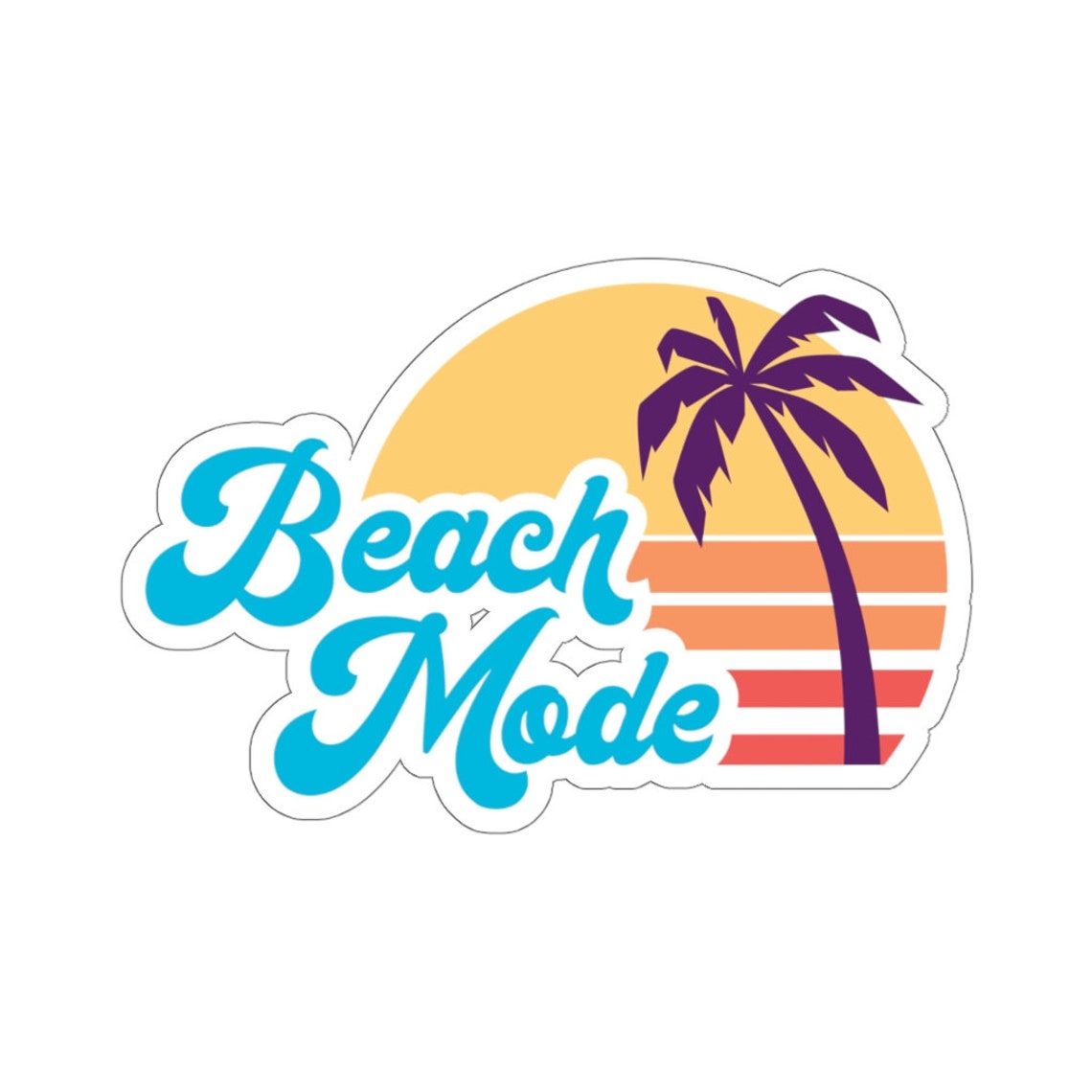 Beach Mode Sticker / Aesthetic Summer Stickers / Beach Ready | Etsy UK