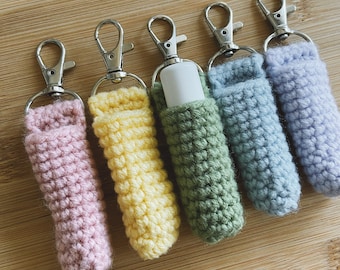 Pastel Crochet Chapstick Holders