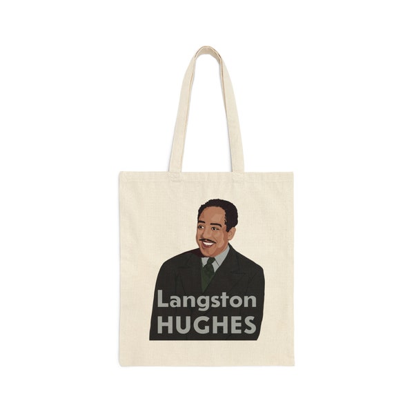 Langston Hughes Tote Bag, Cotton Canvas Tote Bag, Harlem Renaissance