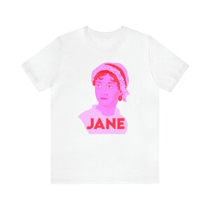 Jane Austen T-Shirt, Austen Portrait, Women Writers, Unisex Jersey Short Sleeve Tee, Pride and Prejudice, Regency Era