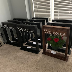 Sturdy Well built plant hanger. A great way to welcome guest or add curb appeal.