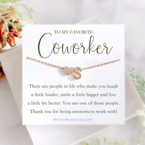 Personalized Coworker Jewelry Gift Coworker Name Necklace Gift Etsy