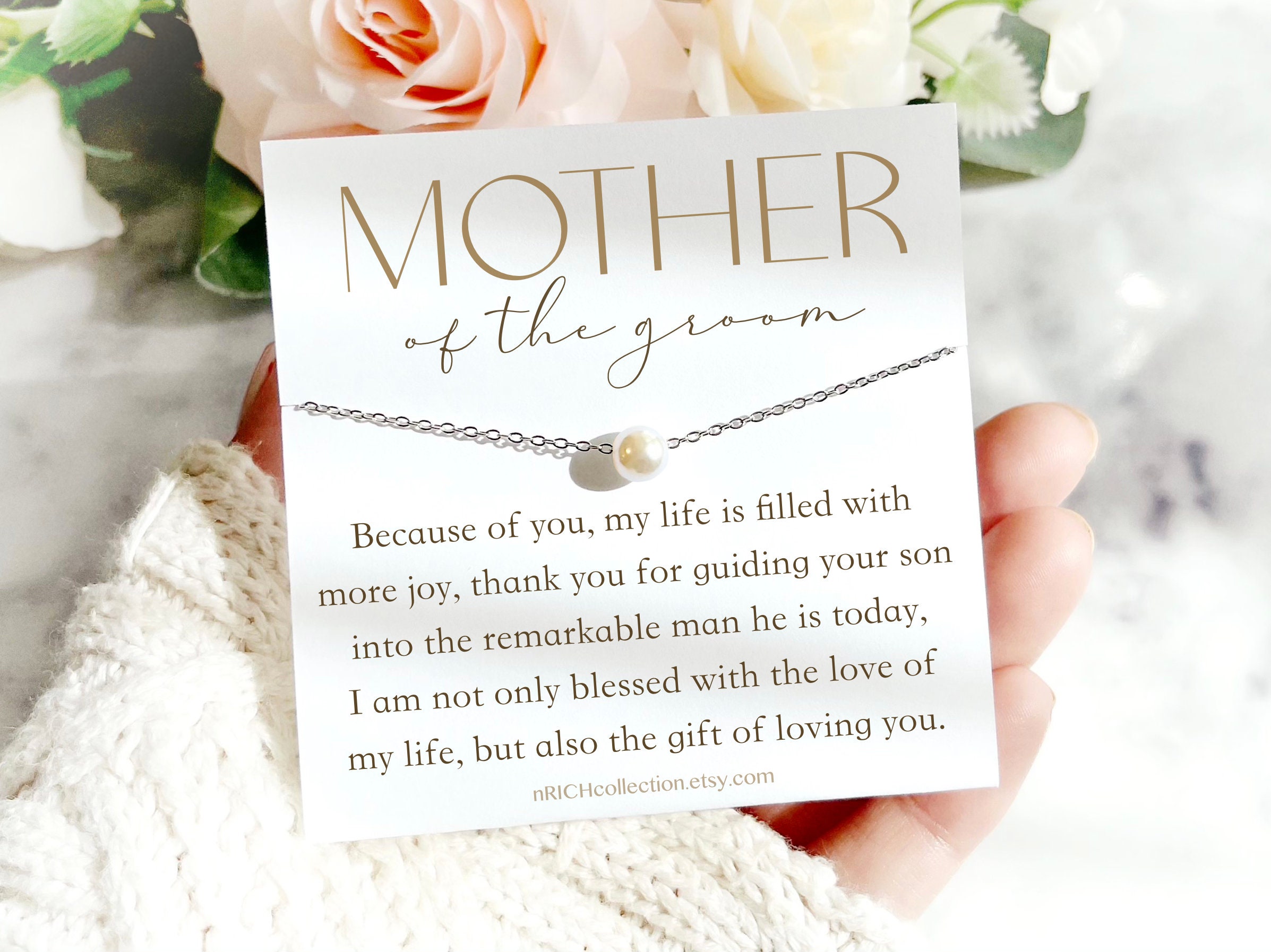 Mutter der Braut Personalisiertes Taschentuch für Geschenk Mum Mom Hochzeit Herzen