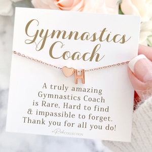 Personalized Gymnastics Coach Necklace Gift with Balance Beam Pendant – Unique Appreciation Jewelry for Sports Coach – Thank You Present