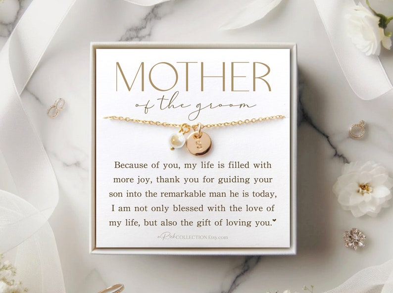 Personalized Gift for Mother of the Groom Gift from BRIDE Mother of the Groom Necklace Gift for Mother in law Wedding Gift from Bride bild 3