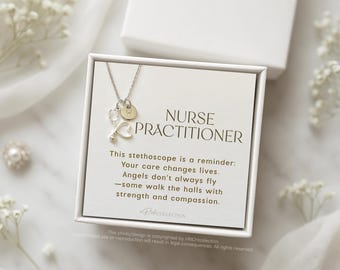 Personalized Nurse Practitioner Gift Heartfelt NP Necklace for Her Appreciation Recognition Gift for Nurse Practitioner Thank You Nurse Gift