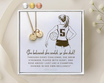 Volleyball Necklace, Gift for Volleyball player, Volleyball Team Gifts, Graduation Gift for Volleyball Player, Bulk Gift, Senior Night