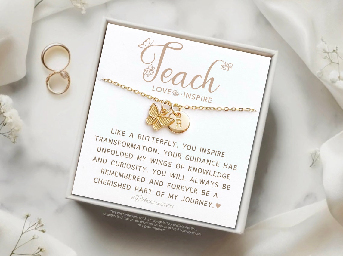 Personalized Gift for teacher, Teacher gift, Teacher appreciation gift, inexpensive teacher gift, compass necklace, teacher gifts image 1