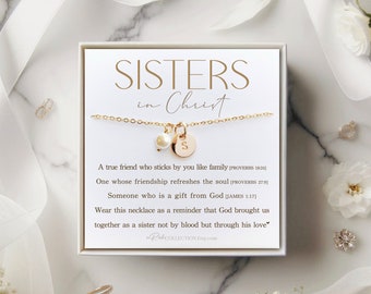 Sister in Christ Necklace : Church Gifts, Christian Gift Ideas, Christmas Gift, Pearl Jewelry for Church Friends, Faith Gift Ideas for her