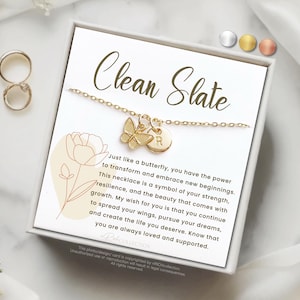 New Beginnings Gift for Her, Divorced Gift, New Job, Break up Gift Necklace, Moving Gift, Clean Slate, 14K Gold Filled, Rose Gold, Silver