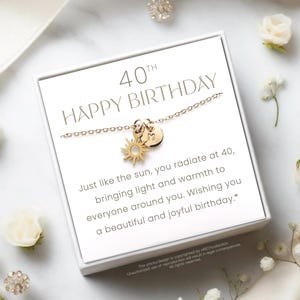 40th Birthday Gift | Best Friend Female 40th | Necklace for Women Turning 40 | 40 Year Old & Forty Birthday Jewelry Gift for Her