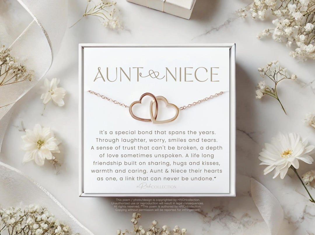 Buy Aunt Niece Necklace, Aunt Niece Gift, Aunt Niece Jewelry, Birthstone  Necklace for Aunt, Tia Necklace • 04-ne-aunt Niece Online in India