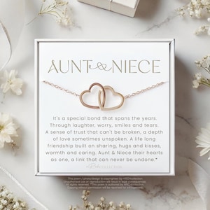 Aunt Niece Necklace, Aunt Niece Gift, Aunt Niece Jewelry, Birthstone Necklace for Aunt, Tia Necklace • 04-Ne-Aunt & Niece