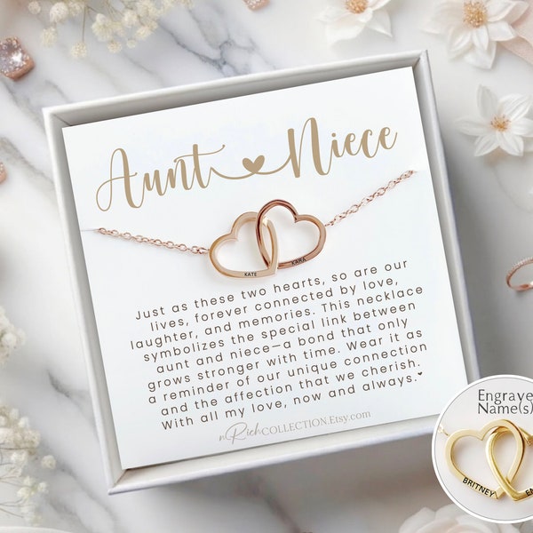 Meaningful Personalized Christmas Gift for Aunt from Niece and Nephew from Aunt to Niece Aunt to Nephew Aunt Necklace Niece Necklace Gift