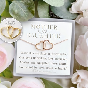 Mother Daughter Necklaces Mothers Day Gifts Mother Daughter Jewelry For Daughter for Mom from Daughters from mom and me Matching necklace