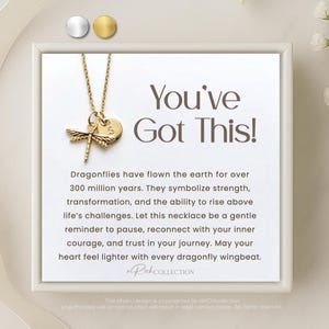 Tough Time Gift for Woman Friends Divorce Single Mom Recovery Gift Positivity Support Dragonfly Necklace Encouragement Gift You’ve got this