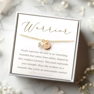 Warrior Survivor Cancer Gift Cancer Discovery gift Warrior Jewelry gift Cancer Recovery Gift for Women Motivational Gift Warrior necklace