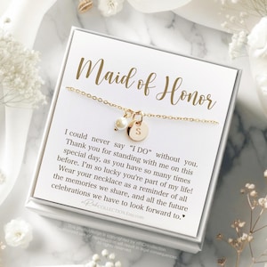 Personalized Maid of Honor Gift, MOH Necklace, Maid of Honor Proposal, Will you be my Maid of Honor,matron of honor,wedding gift  bridesmaid