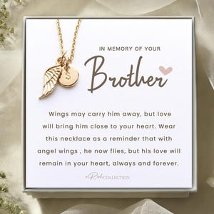 Loss of Brother Gift Grief Gift Sympathy Gift Brother Remembrance Necklace Pass Away Brother Memorial Gift Bereavement Condolence Keepsake