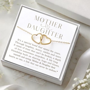 Mother Daughter Necklace Mothers day Necklace Mother Daughter Gift Mother Daughter Mother Daughter Jewelry 2 Circles Two Hearts Necklace
